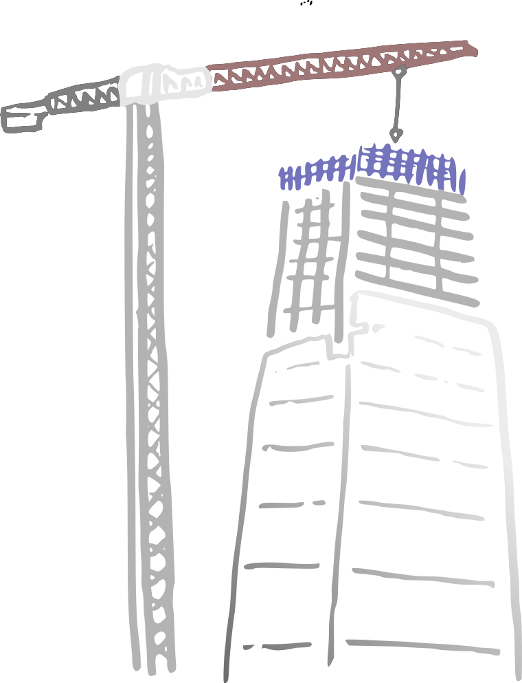 La tour en construction